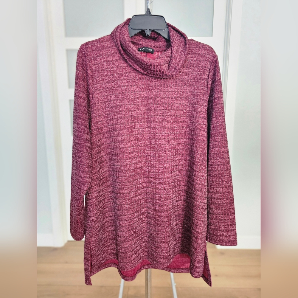 082. Lane Bryant Red Cowl Neck Sweater Relaxed Fit